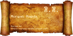 Murgas Magda névjegykártya